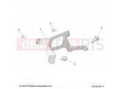 Polaris 2022 ATV SPORTSMAN XP 1000 55 EPS 3PC (R01) (A22SLE95KJ) ELECTRICAL | ELECTRICAL, ECU BRACKET - A22SLE95KJ (C102181-1)