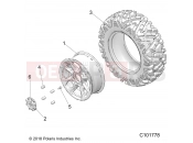 Polaris 2022 ATV SPORTSMAN XP 1000 55 EPS 3PC (R01) (A22SLE95KJ) WHEELS | WHEELS, FRONT - A22SLE95KJ (C101778)