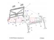 Polaris 2022 RANGER RANGER 1000 PS HD (R02) (R22RRE99DP) CHASSIS | CHASSIS, CAB FRAME - R22RRE99DP (C700441)