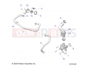 Polaris 2022 RANGER RANGER 1000 PS HD (R02) (R22RRE99DP) ENGINE | ENGINE, WATERPUMP AND BYPASS - R22RRE99DP (C701321)