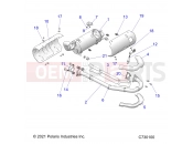 Polaris 2022 RANGER RANGER 570 NSTR (R03) (R22MAU57B5) ENGINE | ENGINE, EXHAUST SYSTEM - R22MAU57B5 (C730100)