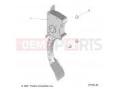 Polaris 2022 RANGER RANGER 570 NSTR (R03) (R22MAU57B5) ENGINE | ENGINE, THROTTLE PEDAL - R22MAU57B5 (C730140)