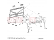 Polaris 2022 RANGER RANGER XP 1000 WATERFOWL EVAP (R01) - R22RRB99AZ/BZ CHASSIS | CHASSIS, CAB FRAME - R22RRB99AZ/BZ (C700075)