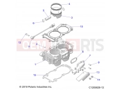 Polaris 2022 RZR RZR PRO XP PREMIUM (R03) (Z22RAC92AF) ENGINE | ENGINE, CYLINDER AND PISTON - Z22RAC92AF (C1205828-12)