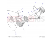 Polaris 2022 RZR RZR TRAIL S 1000 ULTIMATE (R04) - Z22ASK99A4/B4/ASV99A4 ENGINE | ENGINE, STATOR and COVER - Z22ASK99A4/B4/ASV99A4 (C701083-3)