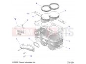 Polaris 2022 RZR RZR XP 1000 HIGH LIFTER (R02) (Z22NAM99AR) ENGINE | ENGINE, CYLINDER AND PISTON - Z22NAM99AR (C701204)