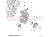Polaris 2022 SLINGSHOT SLINGSHOT SL/SLR/R (R02) - T22AAFGB/AAFHB/AAPGD/AAPHD/AARGB/AARHB ENGINE | ENGINE, FRONT COVER ASSEMBLY - T22AAFGB/HB/PGD/HD/RGB/HB (C1206169-1)