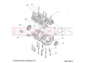 Polaris 2022 SNOWMOBILE 550 INDY 121 ES (R02) (S22CBA5TSL) ENGINE | ENGINE, CRANKCASE - S22CBA5TSL (C601483-3)
