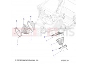 Polaris 2022 SNOWMOBILE 550 INDY 144 ES (R02) (S22CEA5TSL) CHASSIS | CHASSIS, TIE ROD BOOT ASM. - S22CEA5TSL (C601133)