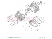 Polaris 2023 ATV SPORTSMAN 570 EPS EURO5 - 3PC (R01) - A23SEE57P2/PL ENGINE | ENGINE, CRANKCASE - A23SEE57P2/PL (C101422-26)