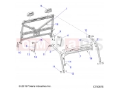 Polaris 2023 RANGER RANGER XP 1000 EPS ISRL (R02) (R23RRE99JA) CHASSIS | CHASSIS, CAB FRAME - R23RRE99JA (C700876)