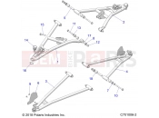 Polaris 2023 RZR RZR XP 4 1000 SPORT (R01) - Z23N4E99A/99B SUSPENSION | SUSPENSION, FRONT CONTROL ARMS - Z23N4E99A/99B (C701006-2)