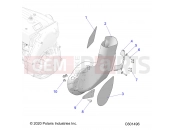 Polaris 2023 SNOWMOBILE 550 INDY ADVENTURE 144 ES (R01) (S23CEE5TSL) ENGINE | ENGINE, AIR DUCT, INLET - S23CEE5TSL (C601496)