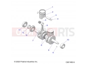 Polaris 2023 SNOWMOBILE 550 INDY LXT ES/NORTH EDITION (R01) - S23CED5TSL/TSU ENGINE | ENGINE, PISTON and CRANKSHAFT - S23CED5TSL/TSU (C601483-5)