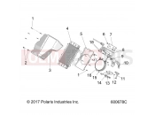 Polaris 2023 SNOWMOBILE 800 TITAN ADVENTURE 155/INTL (R01) - S23FJE8PS/8PE ENGINE | ENGINE, COOLING SYSTEM, RADIATOR/SHROUD - S23FJE8PS/8PE (600678C)
