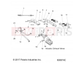 Polaris 2023 SNOWMOBILE 800 TITAN ADVENTURE 155/INTL (R01) - S23FJE8PS/8PE ENGINE | ENGINE, EXHAUST VALVE ASM. - S23FJE8PS/8PE (600674)