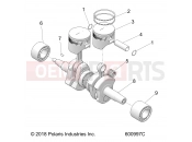 Polaris 2023 SNOWMOBILE 800 TITAN ADVENTURE 155/INTL (R01) - S23FJE8PS/8PE ENGINE | ENGINE, PISTON and CRANKSHAFT - S23FJE8PS/8PE (600997C)