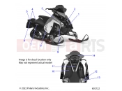 Polaris 2023 SNOWMOBILE 850 INDY XC 137 ALL OPTIONS (R01) (S23TDP8RS) BODY | BODY, DECAL, WHITE SIDE PANEL W/ RED ACCENT - S23TDP8RS  (602122)