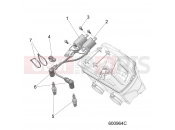 Polaris 2023 SNOWMOBILE 850 INDY XCR 128 ALL OPTIONS (R01) (S23TKL8RS) ELECTRICAL | ELECTRICAL, IGNITION COIL/SPARK PLUGS - S23TKL8RS (600964C)