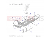 Polaris 2023 SNOWMOBILE 850 INDY XCR 128 ALL OPTIONS (R01) (S23TKL8RS) STEERING | STEERING, SKI ASM - S23TKL8RS (C601612)