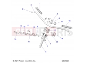 Polaris 2023 SNOWMOBILE 850 INDY XCR 128 ALL OPTIONS (R01) (S23TKL8RS) STEERING | STEERING, UPPER and HANDLEBAR ASM. - S23TKL8RS (C601938)