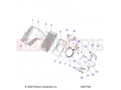 Polaris 2023 SNOWMOBILE PROSTAR S4 TITAN ADVENTURE 155/INTL (R01) - S23FJE9FS/9FE ENGINE | ENGINE, RADIATOR MOUNTING - S23FJE9FS/9FE ALL OPTIONS (C601756)