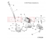 Polaris 2020 BRUTUS PRO XD 2000G (R02) - D20BBP99A4/B4/FP99A4 ENGINE | ENGINE, DIPSTICK AND OIL FILTER - D20BBP99A4/B4/FP99A4 (C700226)