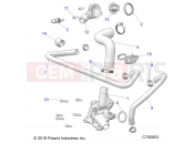 Polaris 2020 BRUTUS PRO XD 2000G (R02) - D20BBP99A4/B4/FP99A4 ENGINE | ENGINE, WATERPUMP AND BYPASS - D20BBP99A4/B4/FP99A4 (C700603)