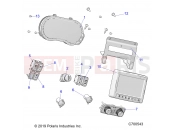 Polaris 2020 RANGER RANGER CREW 1000 NSTR FC (R03) - R20RSU99A/B OPT | OPT, DASH, PREP, PREP AUDIO, RIDE COMMAND, ELECTRICAL GUAGE/SWITCHES - R20RSU99A/B (C700543)