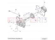 Polaris 2020 RZR RZR 570 (R03) - Z20CHA57A2/E57AM ENGINE | ENGINE, STATOR COVER AND FLYWHEEL - Z20CHA57A2/E57AM (703201-1)