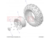 Polaris 2020 RZR RZR S 1000 EPS TRACTOR (R02) - Z20ASS99C2/CH WHEELS | WHEELS, FRONT - Z20ASS99C2/CH (C701009-1)
