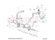 Polaris 2020 RZR RZR S4 1000 (R02) - Z20A4E99AH/LH/BH ENGINE | ENGINE, WATERPUMP AND BYPASS - Z20A4E99AH/BH/LH (C701105)