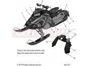 Polaris 2020 SNOWMOBILE 800 SWITCHBACK XCR SC SELECT ALL OPTIONS (R01) (S20DDL8PS) BODY | BODY, DECAL, RED SIDE PANEL MODEL - S20DDL8PS (601331)