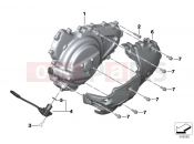BMW Motorrad BMW 2019 C models C 650 GT 16 (0C05, 0C15) NGINE HOUSING COVER, LEFT