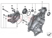 BMW Motorrad BMW 2019 C models C 650 GT 16 (0C05, 0C15) OUSING COVER / COOLANT PUMP, RIGHT