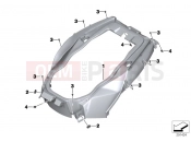 BMW Motorrad BMW 2019 C models C 650 GT 16 (0C05, 0C15) UGGAGE COMPARTMENT COVER