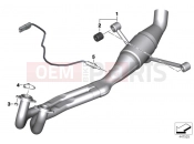 BMW Motorrad BMW 2019 C models C 650 GT 16 (0C05, 0C15) XHAUST SYSTEM PARTS WITH MOUNTS