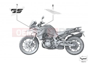 BMW Motorrad BMW 2019 F models F 750 GS (0B08, 0B18) TICK-ON LABEL 2