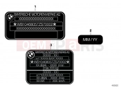BMW Motorrad BMW 2019 F models F 750 GS (0B08, 0B18) YPE PLATE