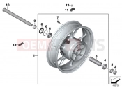 BMW Motorrad BMW 2019 F models F 750 GS (0B08, 0B18) AST RIM, REAR