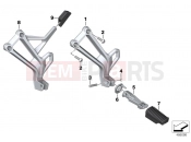 BMW Motorrad BMW 2019 F models F 750 GS (0B08, 0B18) OOTPEG PLATE/REAR FOOTPEG