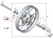 BMW Motorrad BMW 2019 F models F 750 GS (0B08, 0B18) AST RIM, FRONT