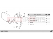 HONDA CMX500AP CMX500 Rebel 2023 R73-22-31 KIT,PILLION BACKREST