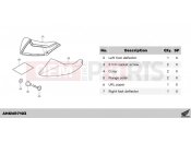 HONDA NC750XAP NC750X 2023 R71-21-03 KIT,FOOT DEFLECTOR
