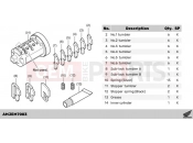 HONDA NC750XAP NC750X 2023 M70-21-03 CYLINDER INNER SET,1KEY(WAVE)