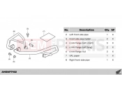 HONDA NC750XAP NC750X 2023 P71-21-02 KIT,FR SIDE PIPE