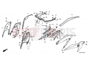 HONDA NC750XAP NC750X 2023 F-45 MIDDLE COWL