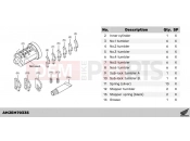 HONDA XL750 Transalp (XL750P) 2023 M70-23-35 CYLINDER INNER SET,1KEY(WAVE)