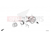 HONDA Forza 125 ABS (NSS125ADP) 2023 E-20 CRANKSHAFT/PISTON