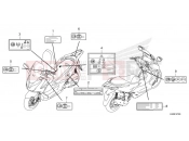 HONDA Forza 125 ABS (NSS125ADP) 2023 F-47 CAUTION LABEL